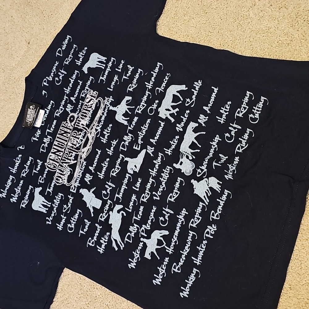 Kids Navy Blue Graphic T-Shirt Horse Tee